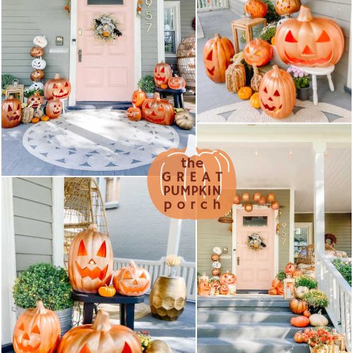 Halloween pumpkin porch